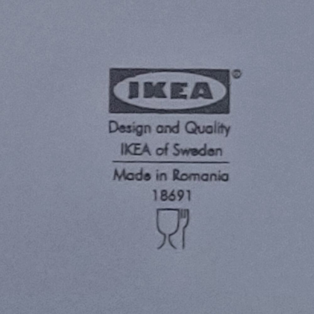 Ikea Dinera 18691 Dinner Plates Matte‎ Dark Gray Stoneware Set of 2